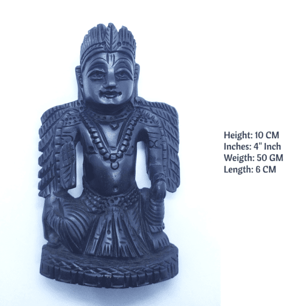Karungali Garudalwar Statue 4 Inches, Ebony Garuda 100% Natural Made of Original Ebony Wood Lord Garuda Dev Idol