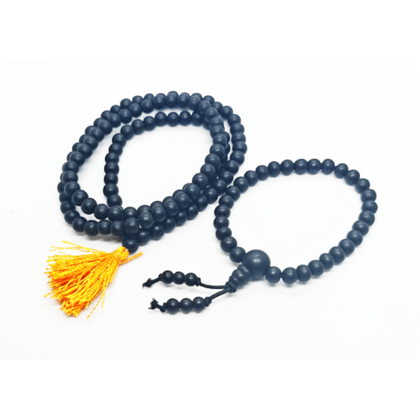 Karungali 6 mm Mala original with 6mm braclet combo