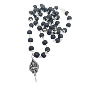 Original Karungali mala with murugan vel pendent German silver
