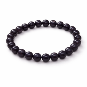 Black Tourmaline crystal braclet 8MM with certificates