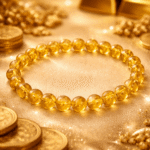 Citrine Crystal Bead Bracelet