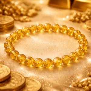 Citrine Crystal Bead Bracelet