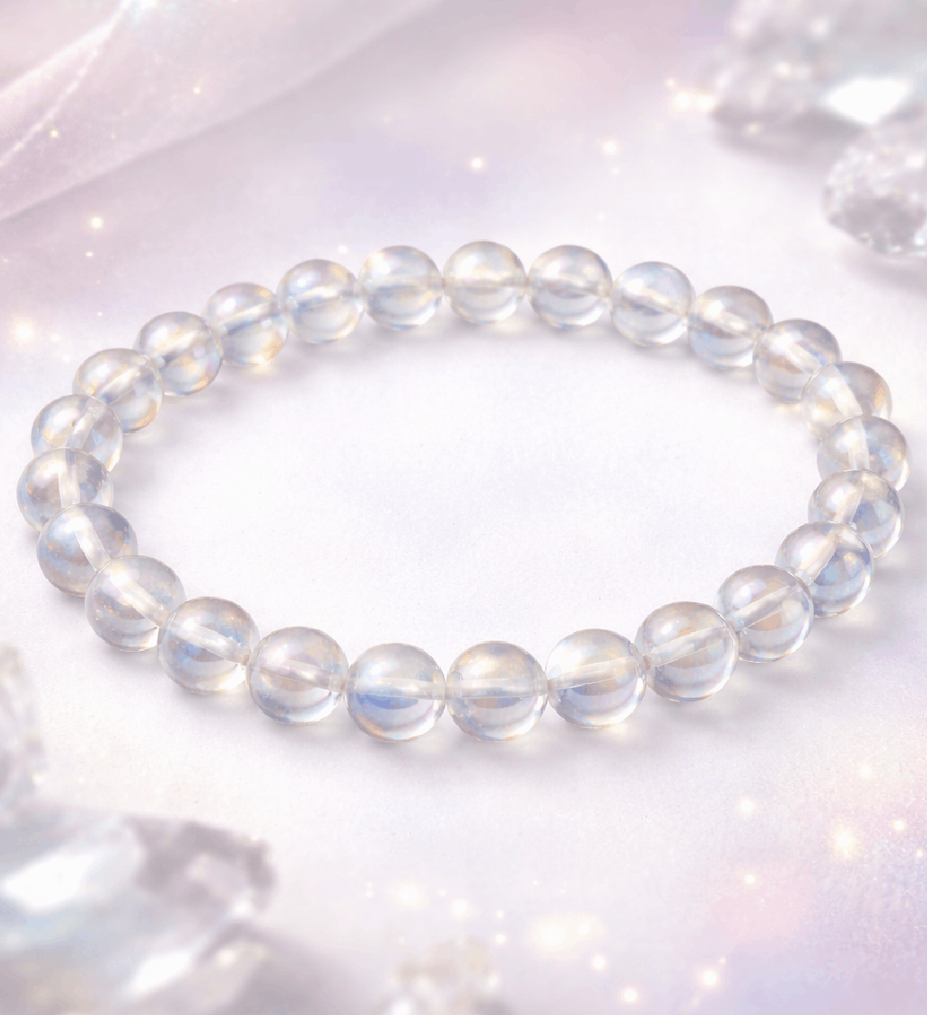 Clear Aura Quartz 8MM braclet
