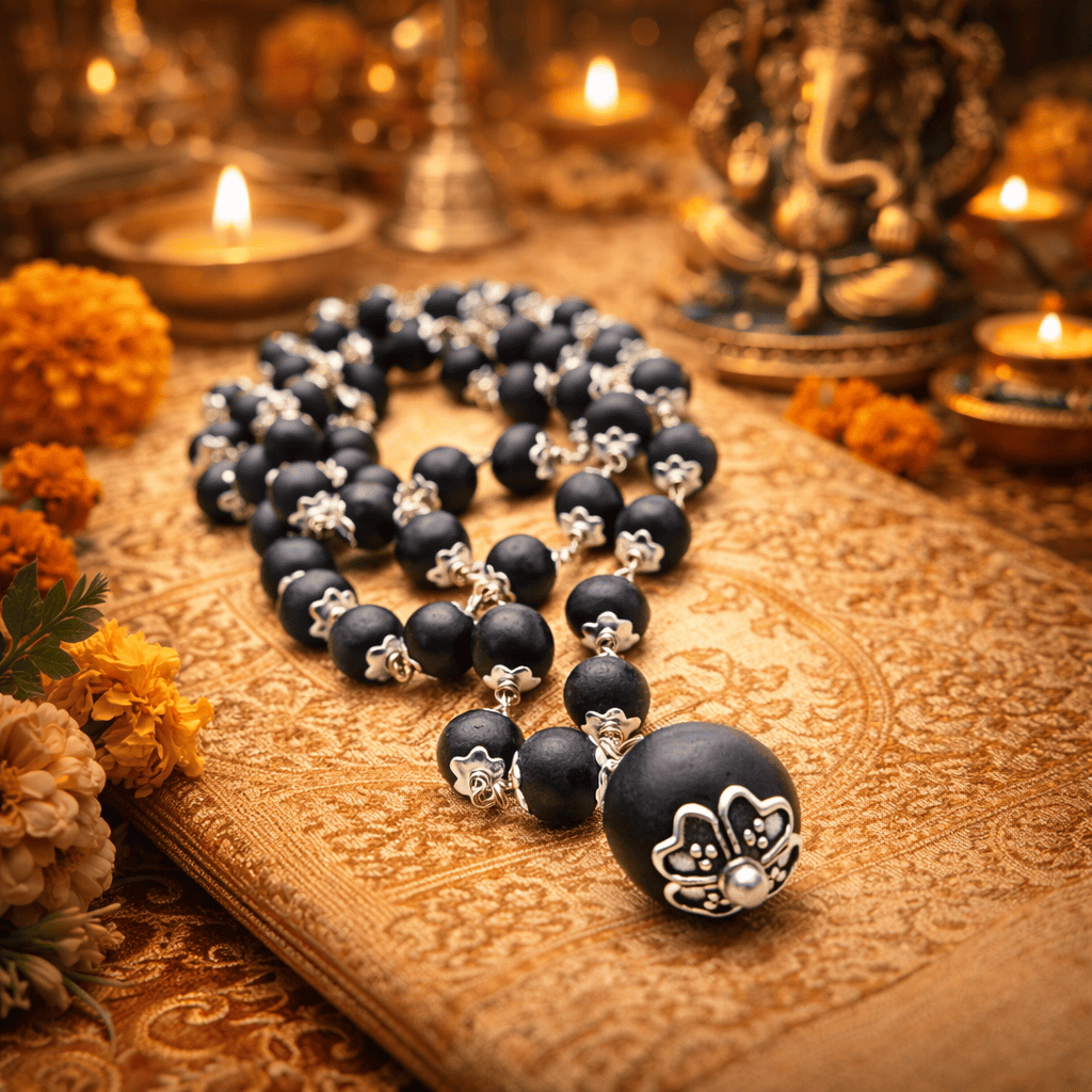 karungali karungali dollar 54 beads german silver